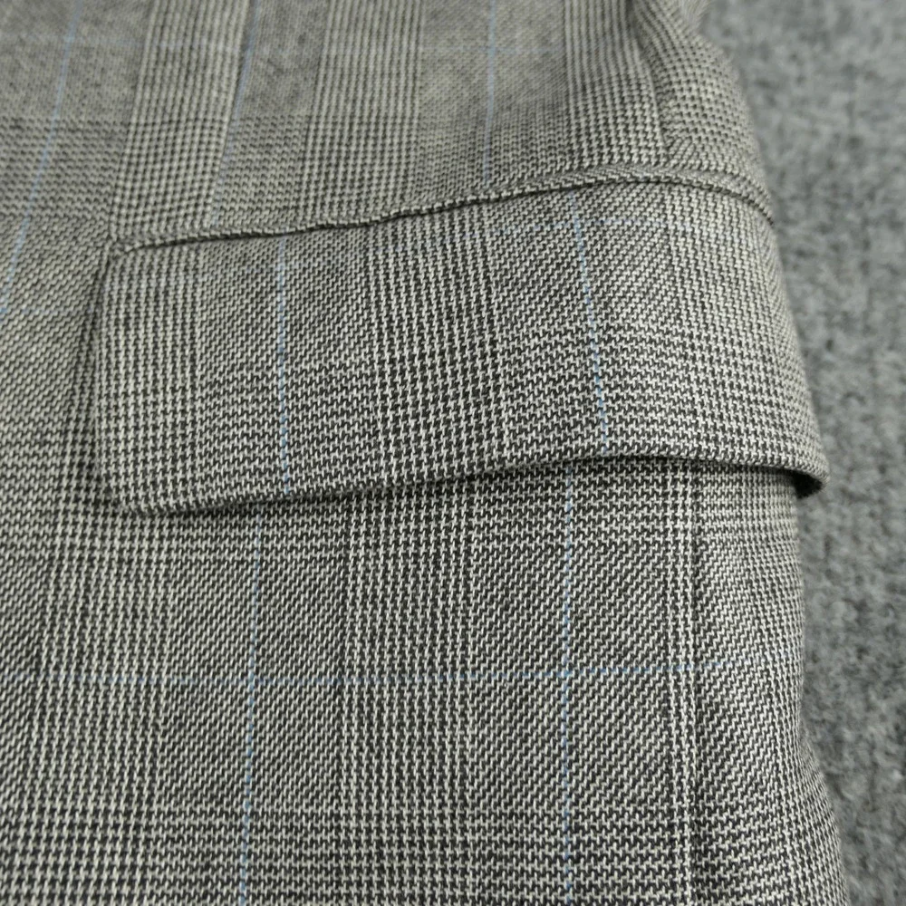 Jos A Bank Signature Sport Coat Mens 43R Silk Camel Hair Glen Plaid Windowpane
